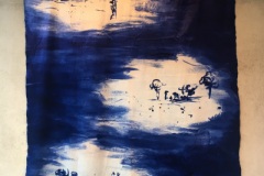 Painted cotton satin wall piece (detail)